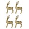 Set of 4 16.25''H Resin Christmas Standing Reindeer Table Decor